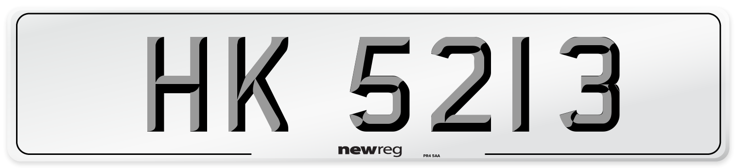 HK 5213 Number Plate from New Reg